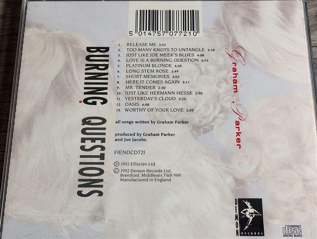 Graham Parker ‎- Burning Questions, Ophalen of Verzenden, Zo goed als nieuw, Poprock