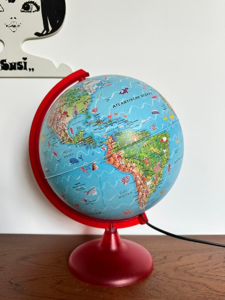 Tecnodidattica Italy Verlichte Globe Wereldbol Dieren, Ophalen of Verzenden, Zo goed als nieuw, X, X