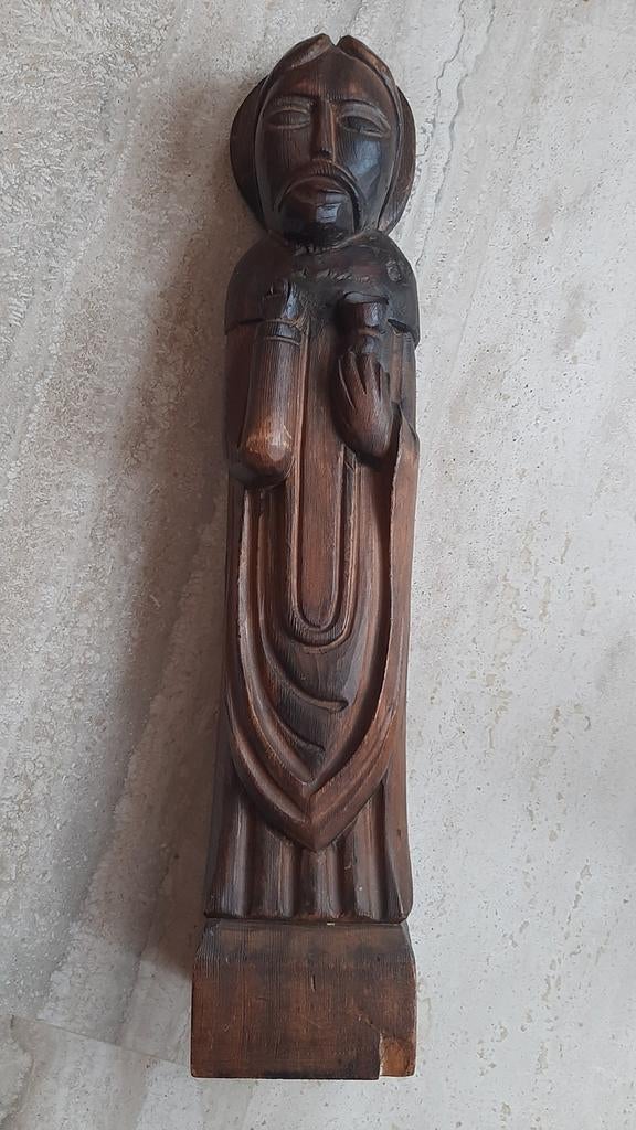 Houten beeldje 44 cm, Ophalen of Verzenden