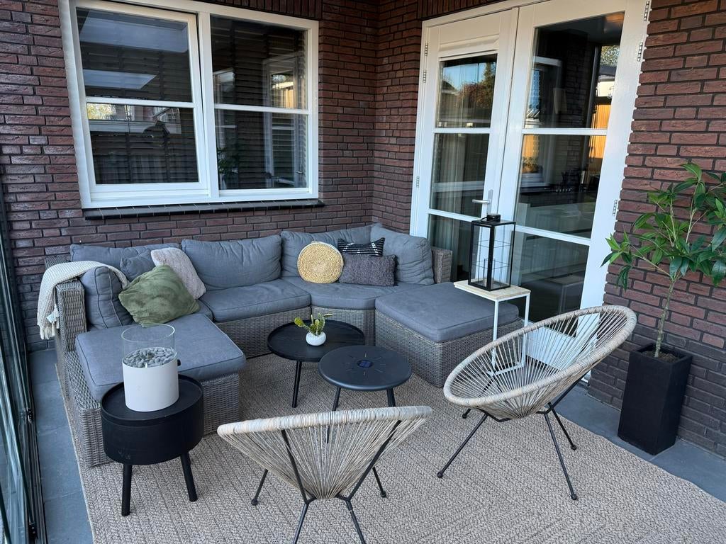 Zo goed als nieuwe loungeset van PR Design 2 stoeltjes, Tuin en Terras, 5 zitplaatsen, Ophalen of Verzenden, Zo goed als nieuw