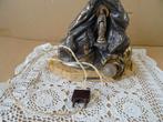 Vintage beeld Lourdes Lourdesgrot lamp 17cm Maria Bernadette, Ophalen of Verzenden, Gebruikt, Beeld(je), Christendom | Katholiek