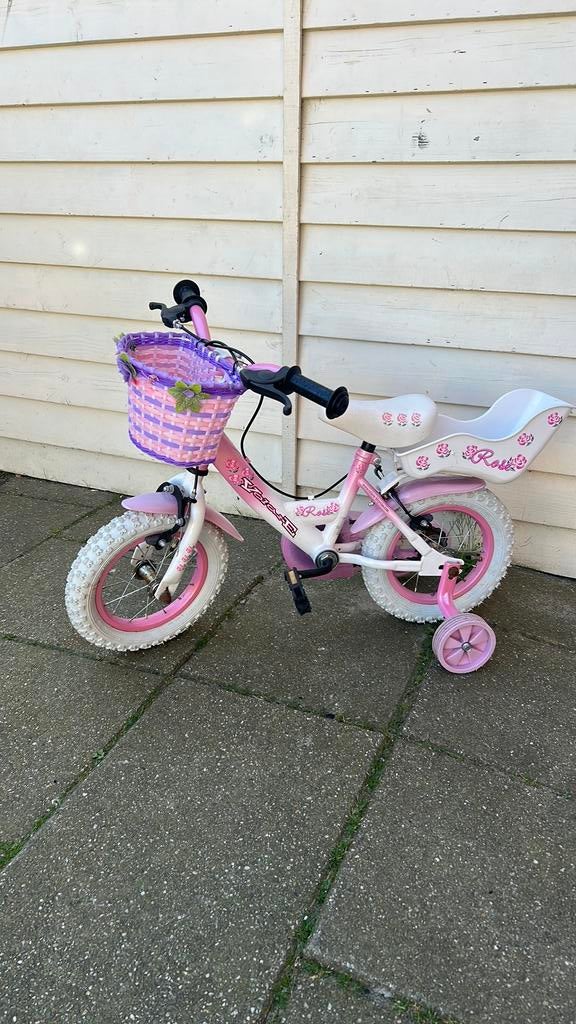 Kinderfiets 12 1/2 inch Volare roze met zijwieltjes, Fietsen en Brommers, Fietsen | Kinderfietsjes, Ophalen, Zo goed als nieuw