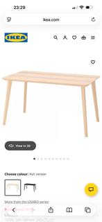 IKEA LISABO eettafel, essenfineer, 140x78 cm, Huis en Inrichting, Tafels | Eettafels, Ophalen, Gebruikt, 100 tot 150 cm, 50 tot 100 cm