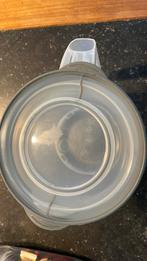 Transparante plastic maatbeker kan met deksel, Ophalen, Gebruikt