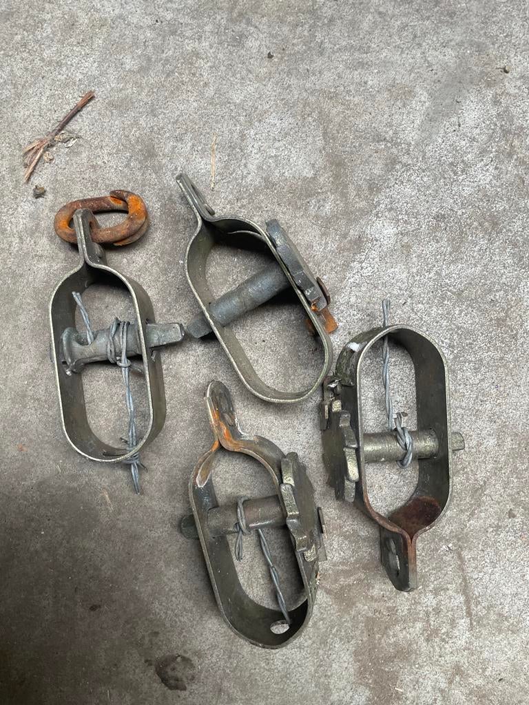 Hekwerkspanners voor gaas- of draadhekwerk (4 stuks), Ophalen, Gebruikt, IJzer, Overige typen