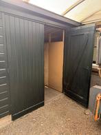 Houten openslaande garagedeuren - 180x208 cm, Ophalen, Gebruikt, 120 cm of meer, Garagedeur