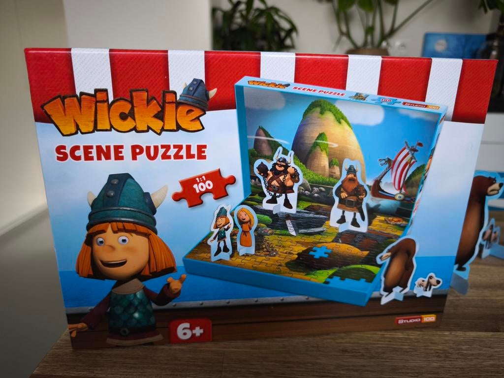 Wickie de Viking Scene Puzzel - 100 stukjes, Kinderen en Baby's, Ophalen of Verzenden, Meer dan 50 stukjes, Zo goed als nieuw