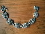 prachtige echt zilveren armband mooie schakels en markesiet, Ophalen of Verzenden, Zo goed als nieuw, Zilver, Zilver