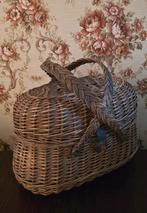 Antieke Franse vissersmand perron mand riet rotan, Antiek en Kunst, Ophalen of Verzenden