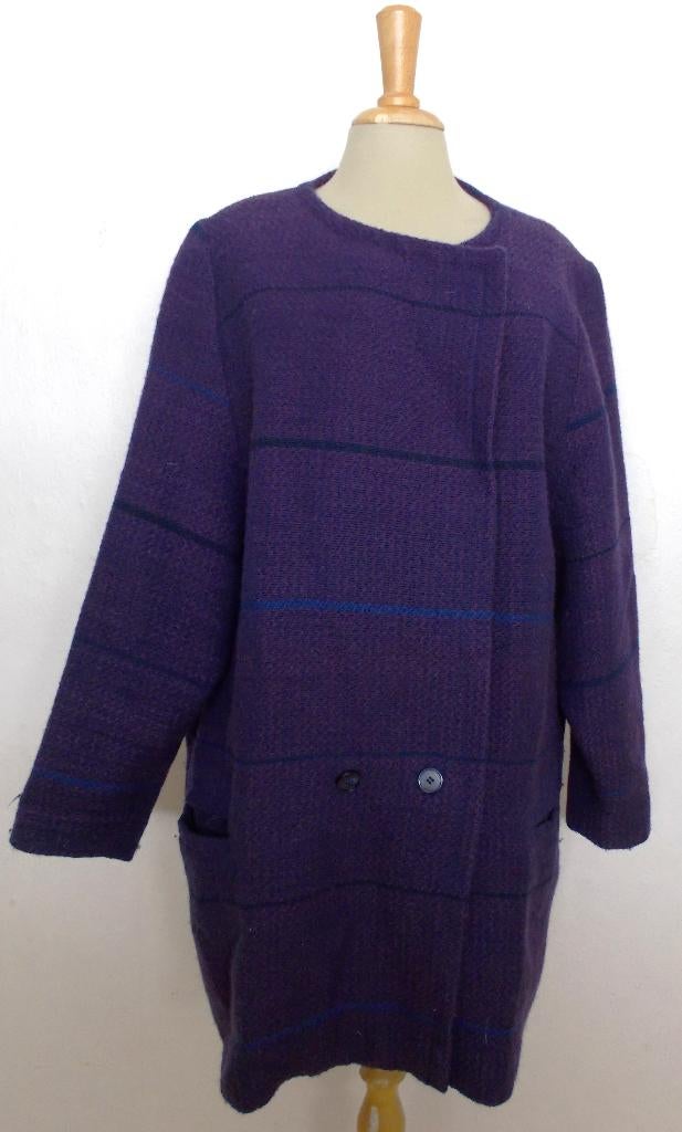 Handgeweven wol tussenjas van handweverij Eva Amsterdam! XL, Kleding | Dames, Verzenden, Zo goed als nieuw, Maat 46/48 (XL) of groter