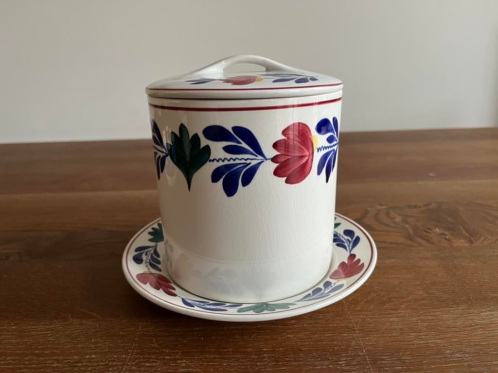 Boerenbont beschuitbus Societe Ceramique, Ophalen of Verzenden