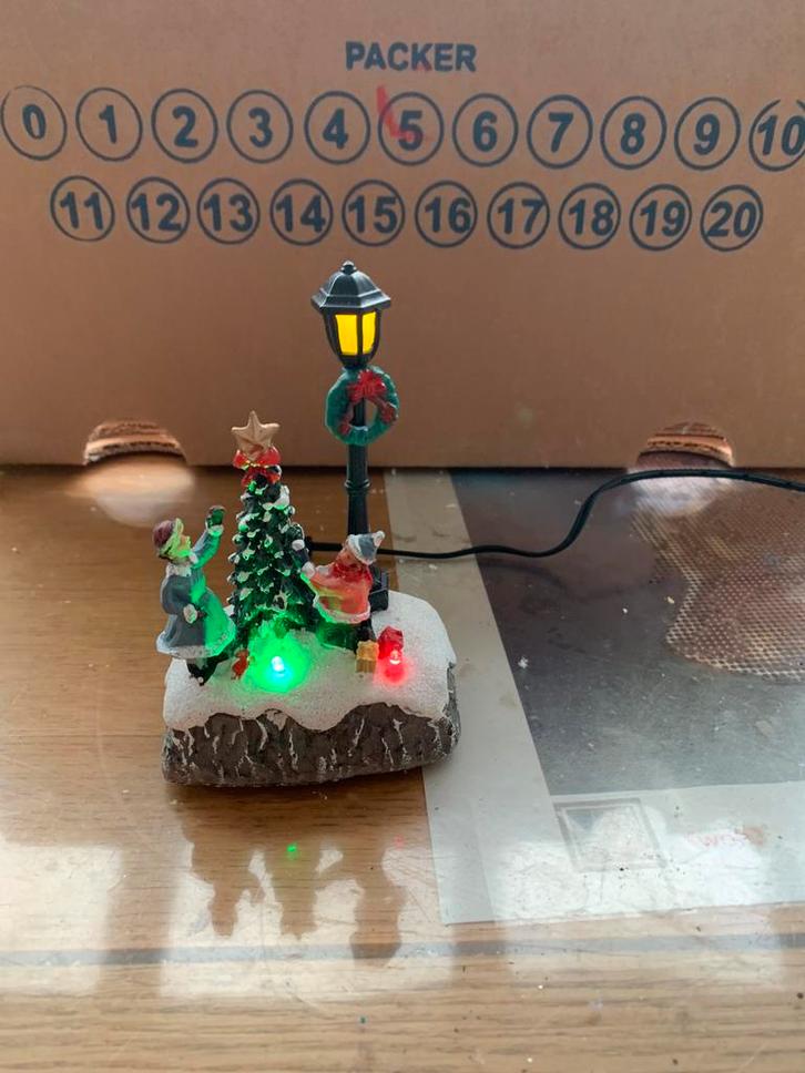 3 verschillende kerstdorp taferelen, Diversen, Kerst, Gebruikt, Ophalen of Verzenden