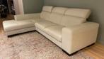 Hoekbank wit leer GRATIS uiterlijk zaterdag 28 ophalen, Ophalen, Gebruikt, Leer