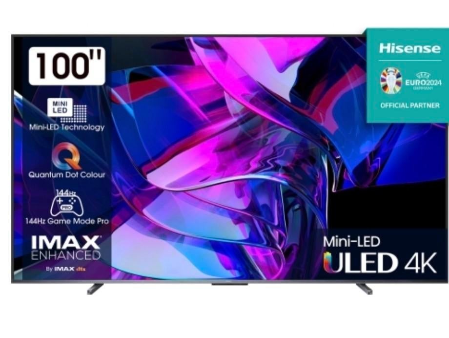 Hisense 100U7KQ, 120 Hz, Zo goed als nieuw, 100 cm of meer, 4k (UHD)