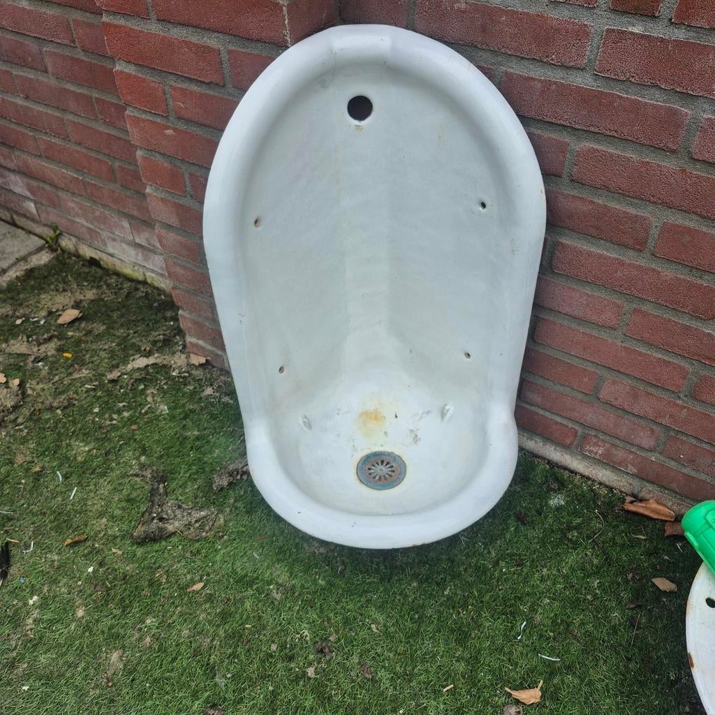 Vintage wit urinoir, gebruikt emaille, Doe-het-zelf en Verbouw, Ophalen of Verzenden