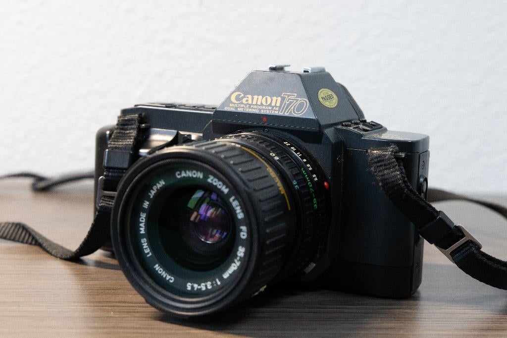 Canon T70 set, Ophalen of Verzenden, Gebruikt, Spiegelreflex, Canon