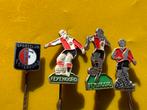 4x oud voetbal speldje Feyenoord voetbalclub Rotterdam, Verzamelen, Ophalen of Verzenden, Gebruikt, Sport, Speldje of Pin
