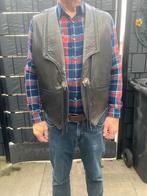 Gilette Lederen Vest - Stoer en Tijdloos, Kleding | Heren, Bodywarmers, Ophalen of Verzenden, Gedragen, Overige maten, Bruin