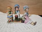Vintage porseleinen beeldjes, 3 stuks, Ophalen of Verzenden
