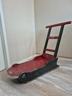 Antieke houten slee, Ophalen, Rugleuning, Gebruikt