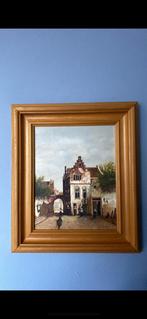 Vermeer. Olieverf reproductie Het straatje Delft, Antiek en Kunst, Kunst | Schilderijen | Klassiek, Ophalen of Verzenden