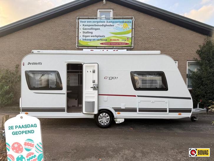 Dethleffs C'Go 495 FR incl mover en bakluifel, Caravans en Kamperen, Caravans, tot en met 4, 1000 - 1250 kg, Rondzit, Dethleffs