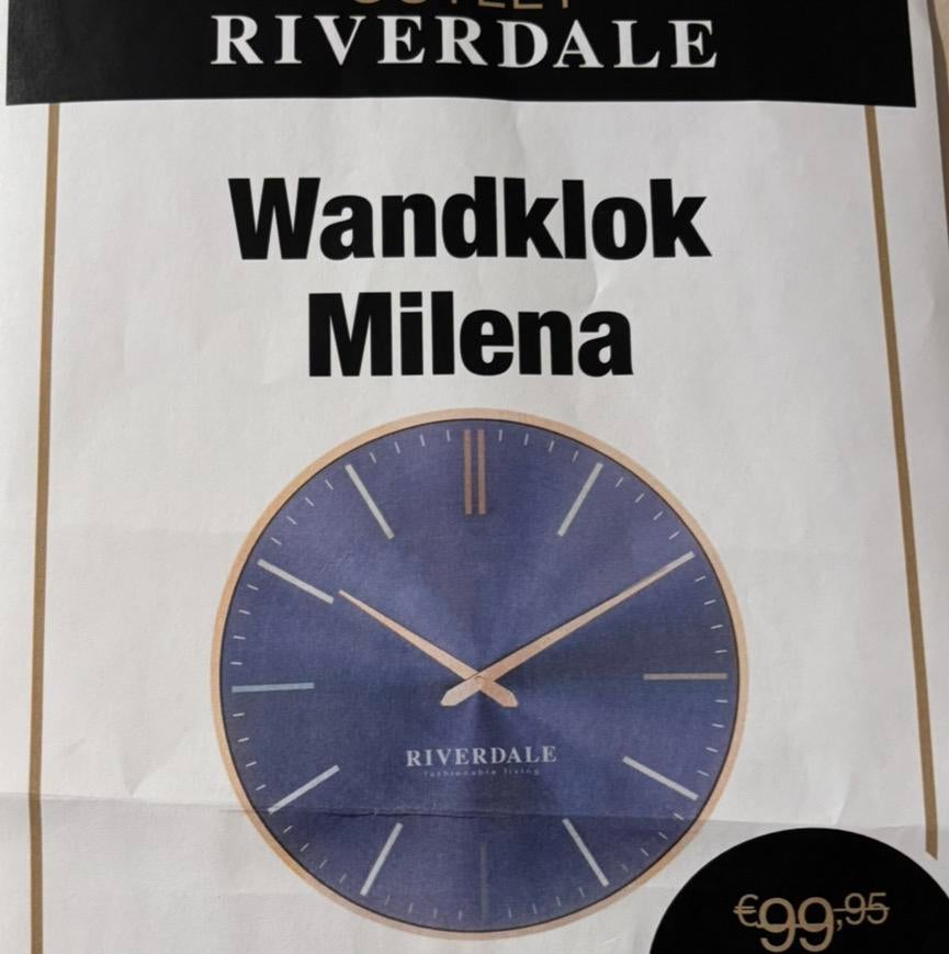 Riverdale klok nieuw!!, Huis en Inrichting, Woonaccessoires | Klokken, Ophalen of Verzenden, Nieuw, Analoog, Wandklok