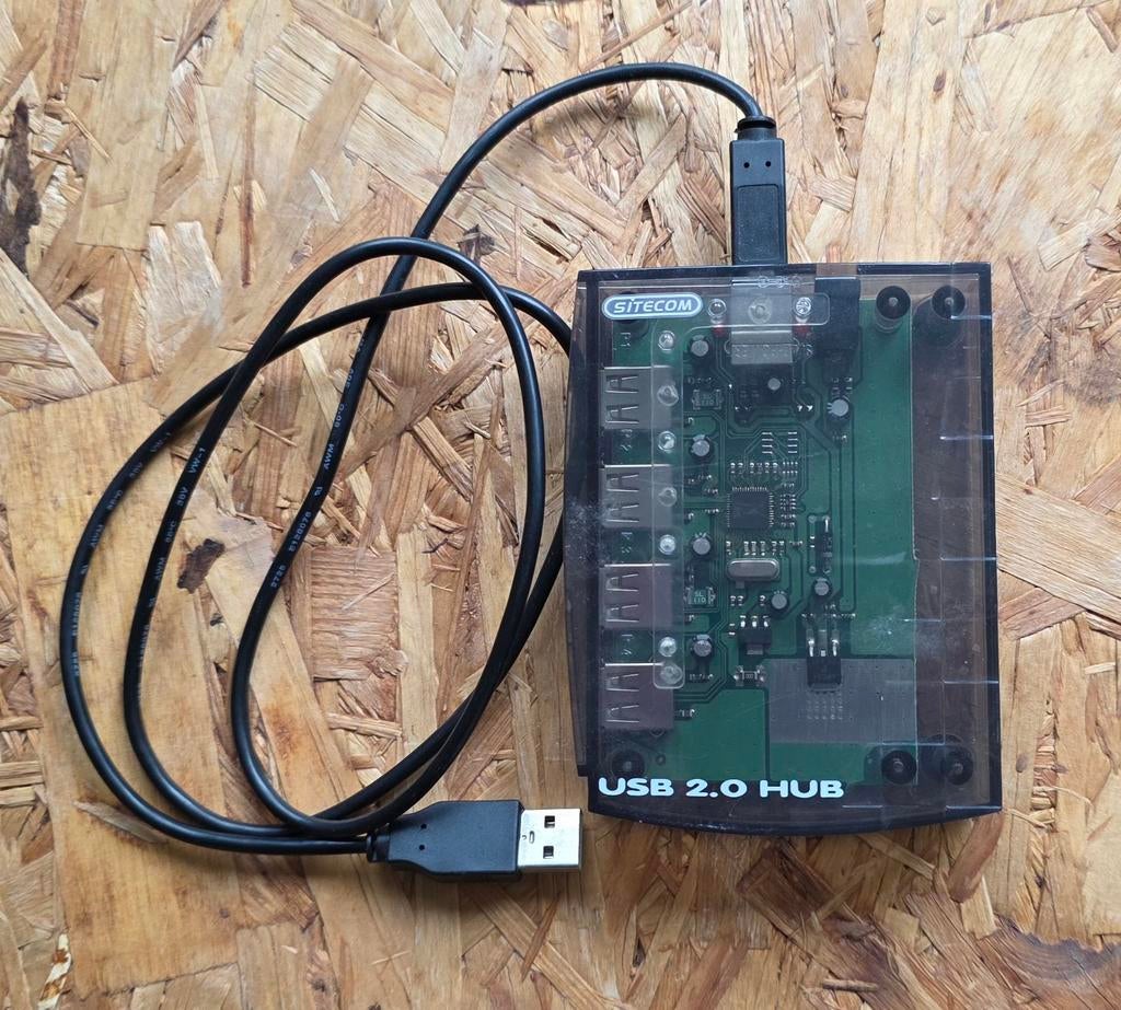 Sitecom USB 2.0 Hub - CN-034, Computers en Software, Barebones, Ophalen of Verzenden, Gebruikt