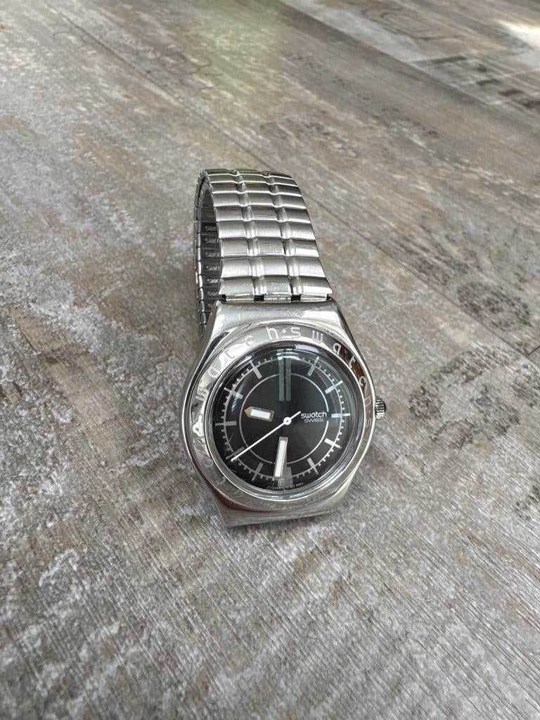 Swatch Irony Medium YLS104 Avalanche Horloge, Gebruikt, Staal, Polshorloge, Swatch