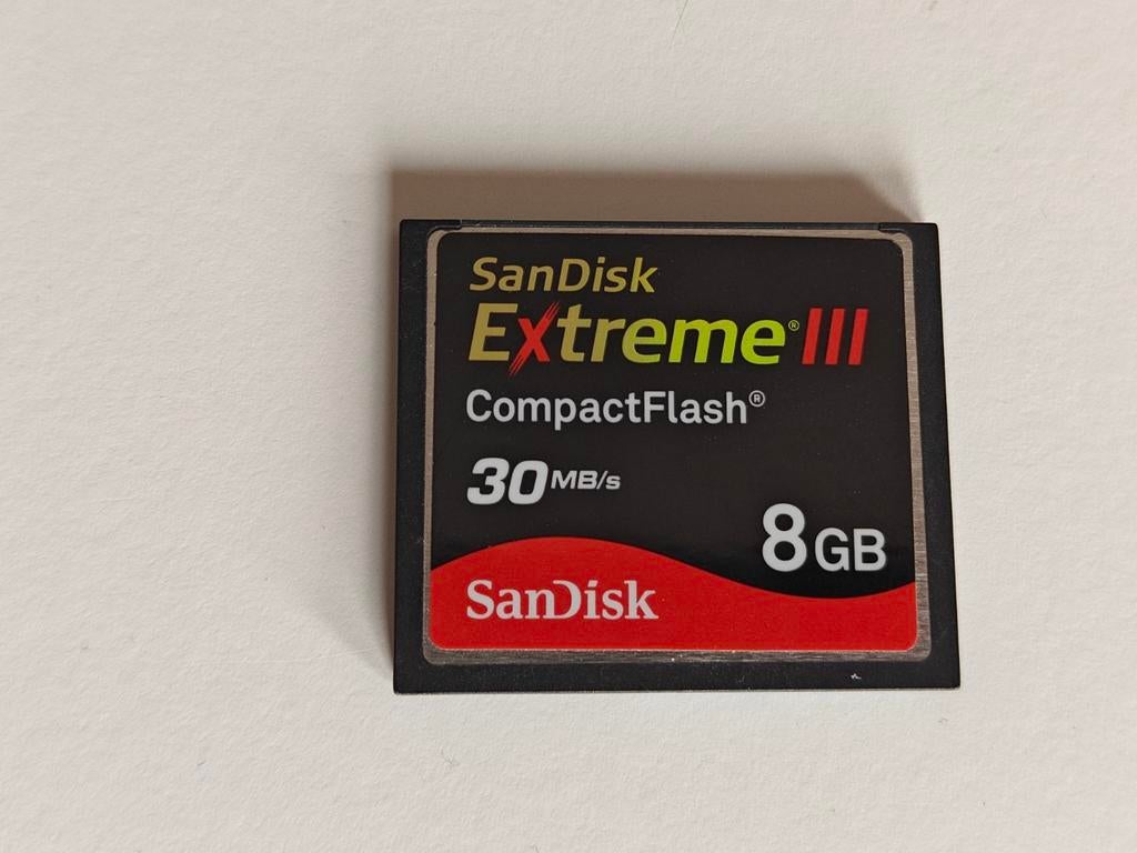 CF Kaart Sandisk 8 GB Extreme III 30MB/s, Audio, Tv en Foto, Fotografie | Geheugenkaarten, 8 GB, Zo goed als nieuw, SanDisk, Ophalen of Verzenden