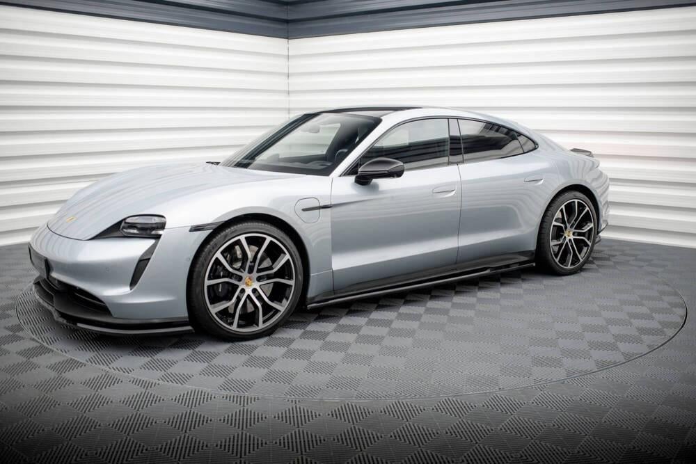 Voorlip sideskirt diffuser spoiler - Porsche Taycan 19+, Ophalen of Verzenden