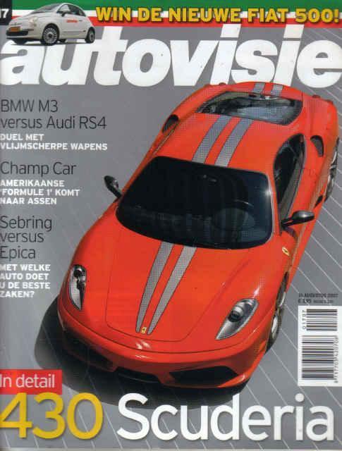 Autovisie 17 2007 : Ferrari 430 - 250 GT/L - Fiat 500 - Audi, Boeken, Auto's | Folders en Tijdschriften, Gelezen, Algemeen, Ophalen of Verzenden