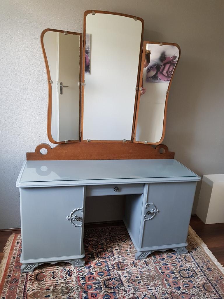 VINTAGE KAPTAFEL, Huis en Inrichting, Tafels | Kaptafels, Ophalen, Zo goed als nieuw, 50 tot 100 cm, Minder dan 100 cm