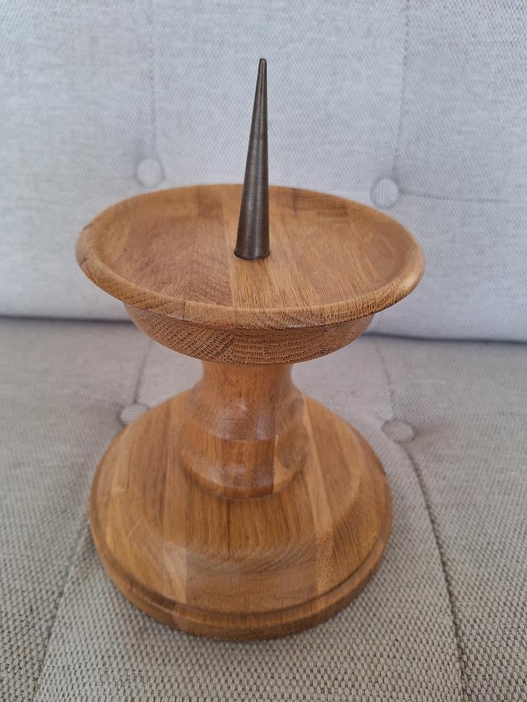 Houten kandelaar, Ophalen of Verzenden, Zo goed als nieuw, Hout, Kandelaar