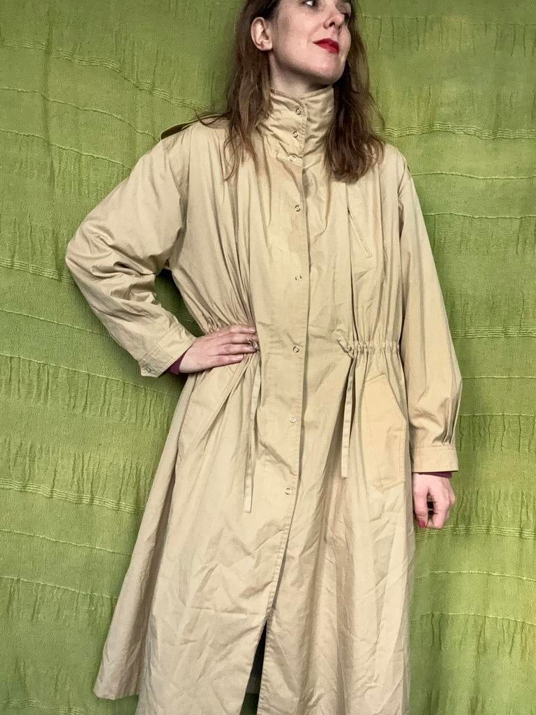 Vintage beige jas / lange jas / trenchcoat - S/M 36/38, Kleding | Dames, Jassen | Winter, Hg, Hg, Beige, Hg