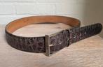 Giorgio heren riem met krokodillenmotief zilverkleurige gesp, Kleding | Heren, Riemen en Ceinturen, Bruin, Echt leder, Zo goed als nieuw
