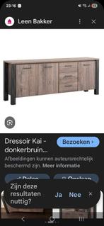 Modern Dressoir Kai - Donkerbruin met Lades en Deuren, Ophalen, Gebruikt, Met deur(en), 150 tot 200 cm