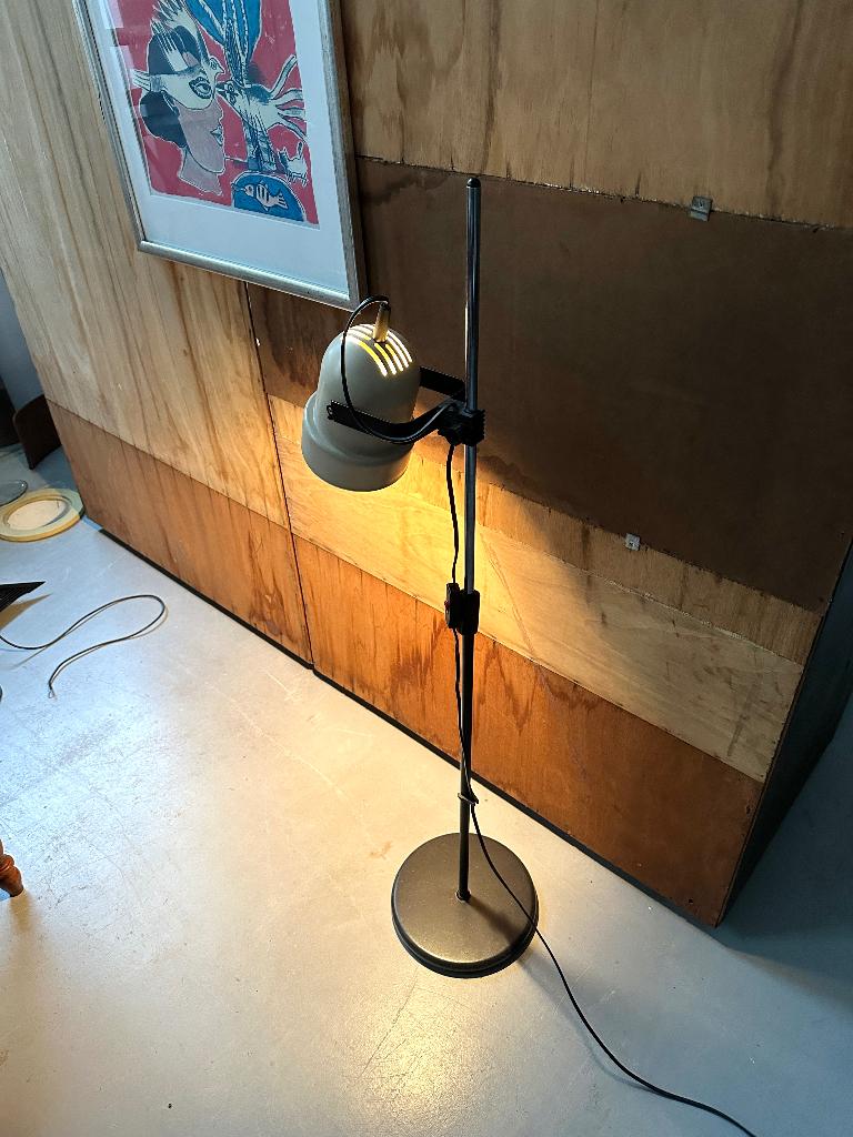 Vintage design Aneta vloerlamp, metalen leeslamp Zweden, Huis en Inrichting, Ophalen, Gebruikt, -, 100 tot 150 cm