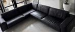Hoekbank Leolux Bellice, leer, wapiti zwart 318 x 260 cm, Ophalen, Zo goed als nieuw, Leer