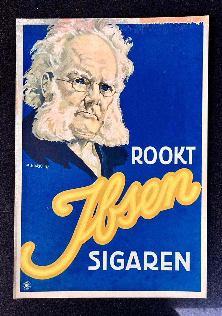 Mooie ibsen sigaren beverwijk reclamedisplay steendruk, Verzamelen, Merken en Reclamevoorwerpen, Gebruikt, Reclamebord, Ophalen