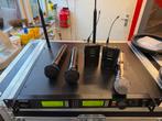 Shure UR4D Microfoonsysteem met 3 Microfoons 2 Beltpacks, Muziek en Instrumenten, Microfoons, Ophalen of Verzenden, Gebruikt, Zangmicrofoon