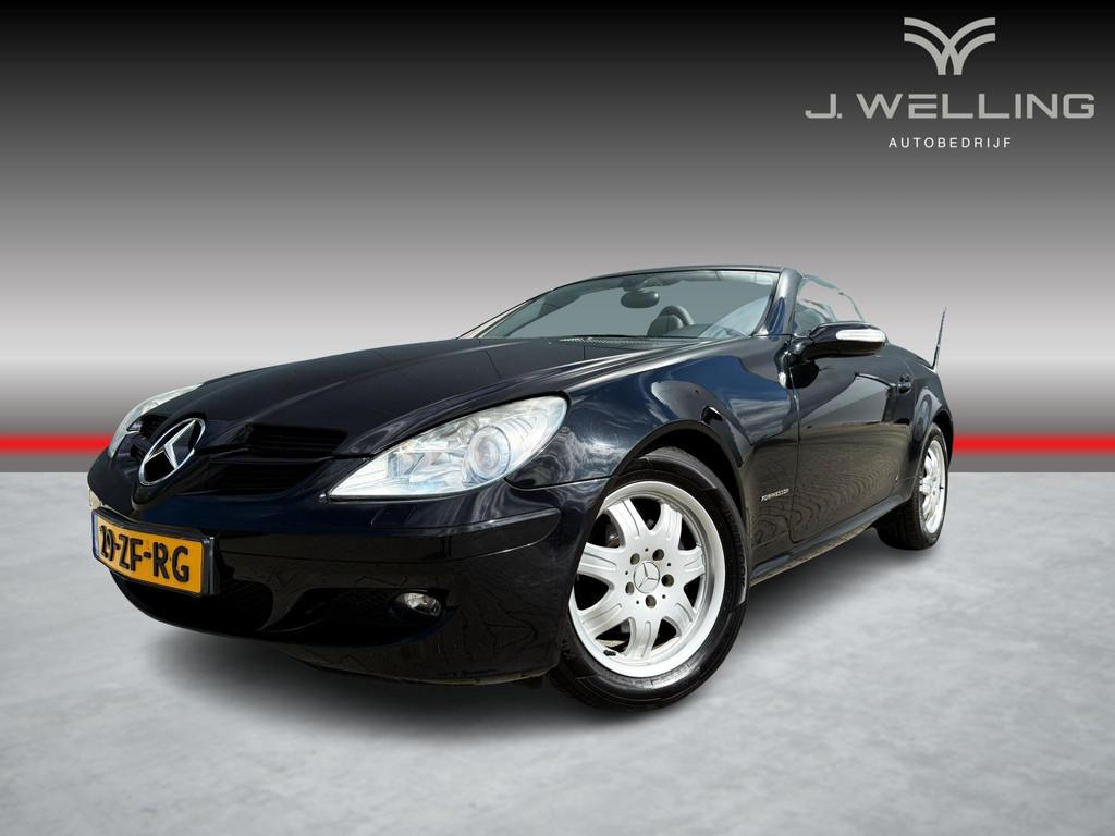 Mercedes-Benz SLK-klasse 200 K automaat / leer / cruise cont, Auto's, Automaat, Achterwielaandrijving, Gebruikt, Zwart
