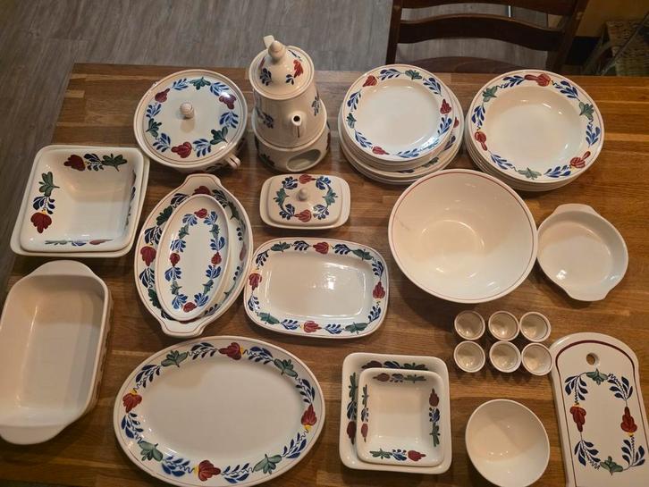 Boch Boerenbont Servies - Uitgebreide Set, Antiek en Kunst, Antiek | Servies los, Ophalen of Verzenden