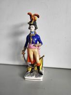 Antiek porselein beeldje Pruisische militaire officier, Ophalen of Verzenden