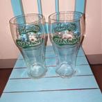 Carlsberg bierglazen met groene opdruk 2 stuks, Verzamelen, Ophalen, Zo goed als nieuw, Glas of Glazen, Overige merken