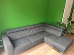 Comfortabele antraciet lounge-hoekbank, Huis en Inrichting, Ophalen, Gebruikt, Stof