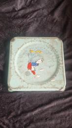 Vintage Emaille Onderzetter met Afbeelding, Ophalen of Verzenden