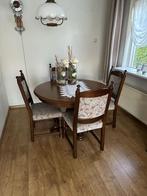 Antieke/Vintage eethoek | ronde eettafel | 120cm, Huis en Inrichting, Complete eetkamers, Ophalen, Gebruikt, Vintage, 4 tot 6 stoelen