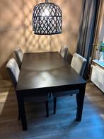 Eettafel met 4 stoelen, Ophalen, Gebruikt, 4 tot 6 stoelen
