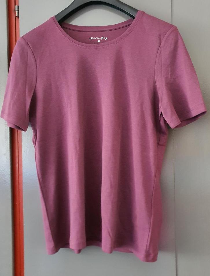 Christian Berg basic t-shirt donkerpaars maat XL (42/14), Kleding | Dames, T-shirts, Zo goed als nieuw, Maat 42/44 (L), Paars